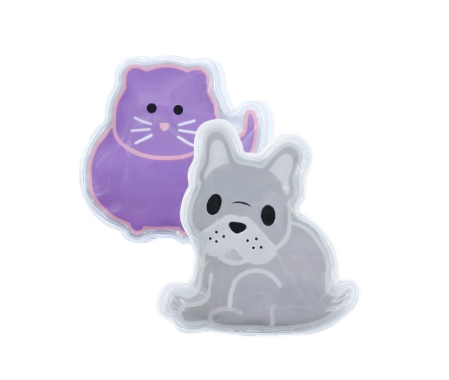 Set 2 pachete gel termic melii model bulldog pisica