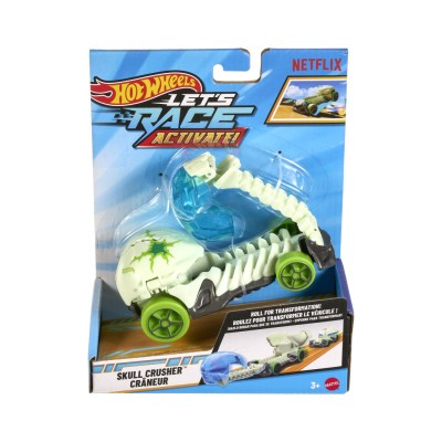 Hot wheels lets race activate masinuta skull crusher scara 1 la 32