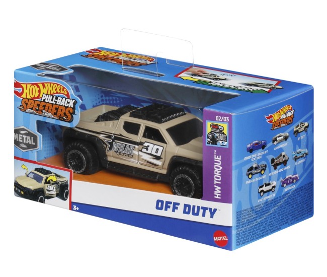 Hot wheels masinuta metalica cu sistem pull back off duty scara 1:43 Hot wheels masinuta metalica cu sistem pull back off duty scara 1:43