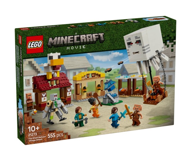Lego minecraft atacul baloanelor ghast asupra satului 21273 Lego minecraft atacul baloanelor ghast asupra satului 21273
