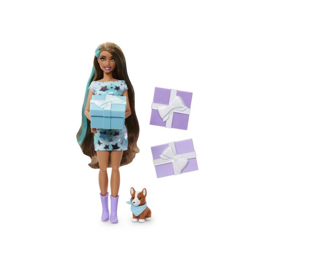 Barbie papusa party unboxed reveal bruneta Barbie papusa party unboxed reveal bruneta