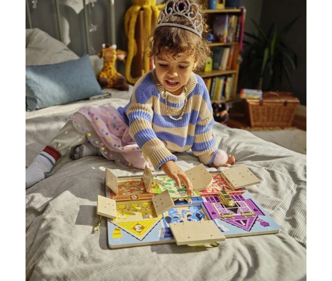 Melissa and doug set de invatare placa cu zavoare din lemn