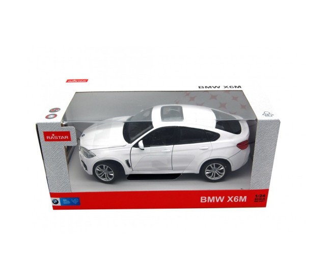 Masinuta metalica bmw x6m alb scara 1 la 24