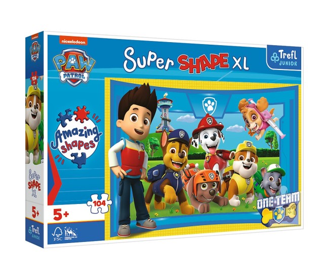 Puzzle trefl primo super shape xxl 104 patrula catelusilor Puzzle trefl primo super shape xxl 104 patrula catelusilor