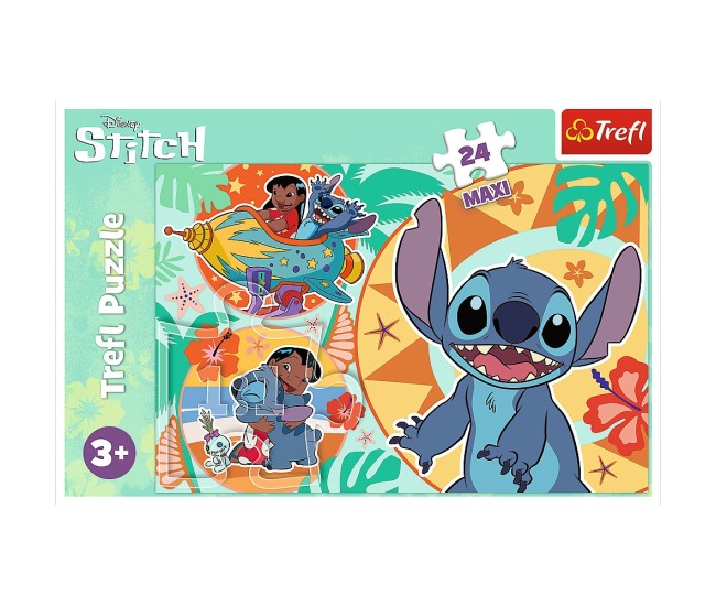 Puzzle trefl 24 maxi stitch ziua vesela a lui lilo si stitch Puzzle trefl 24 maxi stitch ziua vesela a lui lilo si stitch