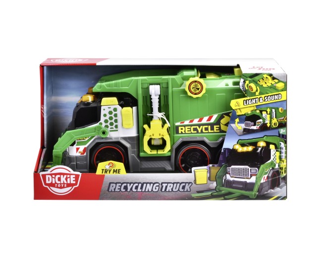 Dickie toys camion de reciclare cu lumini si sunete 39cm Dickie toys camion de reciclare cu lumini si sunete 39cm
