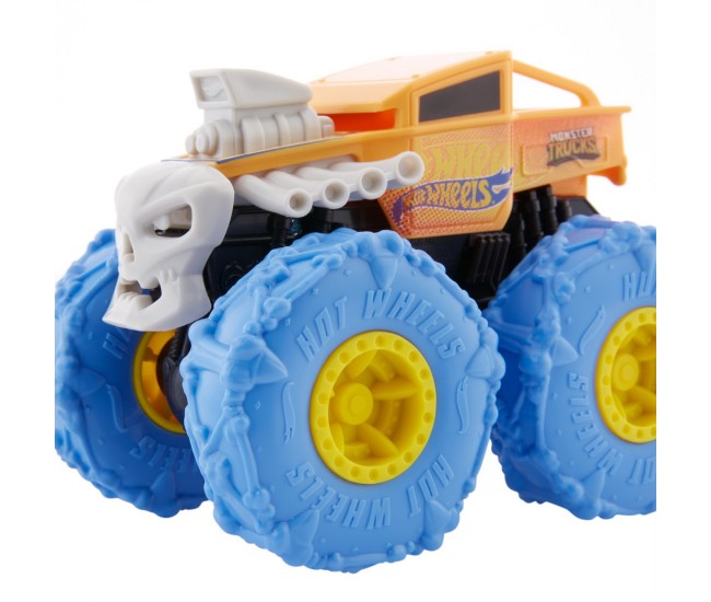 Hot wheels monster truck masinuta twister tredz bone shaker portocaliu scara 1:43 Hot wheels monster truck masinuta twister tredz bone shaker portocaliu scara 1:43