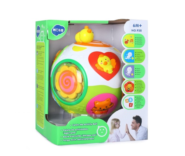 Mingea interactiva cu lumini si sunete prinde-ma daca poti