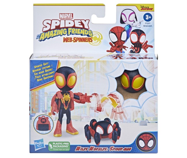 Spidey prietenii extraordinari set figurina miles morales spider man 10cm si accesorii Spidey prietenii extraordinari set figurina miles morales spider man 10cm si accesorii