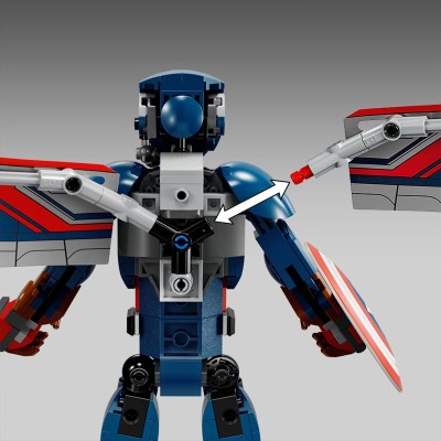 Lego super heroes figurina de constructie capitanul america 76296