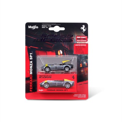 Maisto masinuta metalica speed icons ferrari monza sp1 argintiu scara 1 la 64