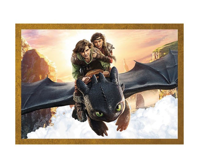Puzzle trefl 4in1 cum sa iti dresezi dragonul zilele dragonului