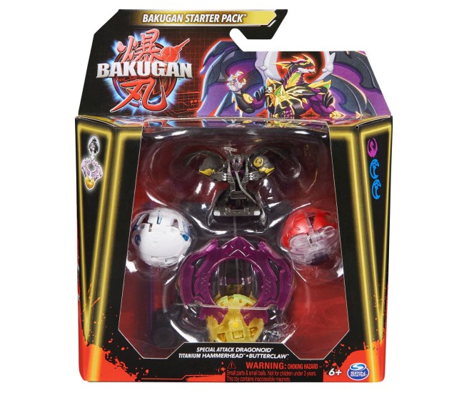 Bakugan starter pack dragonoid titanium hammerhead butterclaw Bakugan starter pack dragonoid titanium hammerhead butterclaw