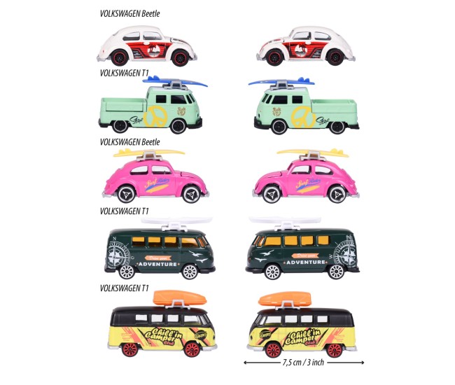 Majorette set 5 masinute din metal volkswagen 7.5cm Majorette set 5 masinute din metal volkswagen 7.5cm