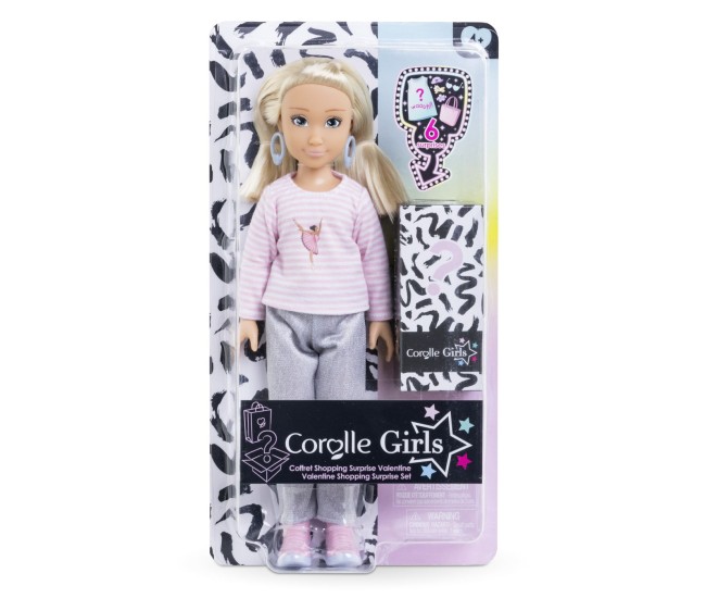 Corolle set cumparaturi surpriza papusa valentine 28cm Corolle set cumparaturi surpriza papusa valentine 28cm