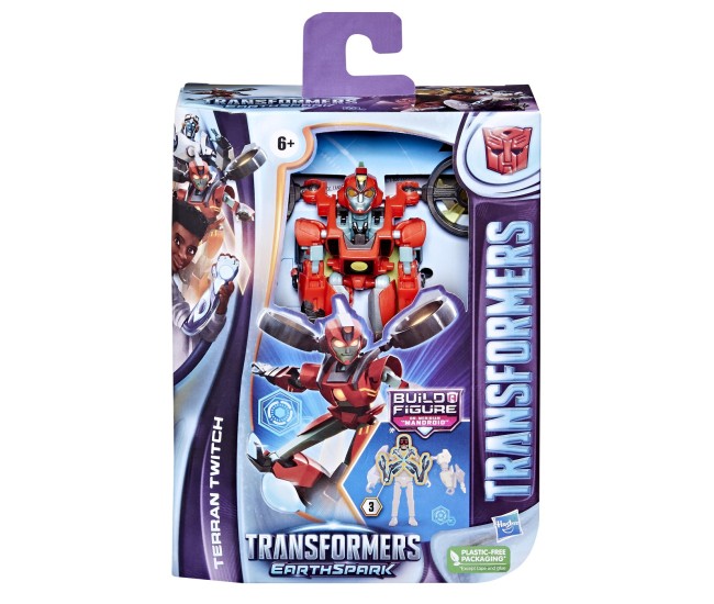 Transformers figurina earthspark deluxe terran twitch 12.5cm
