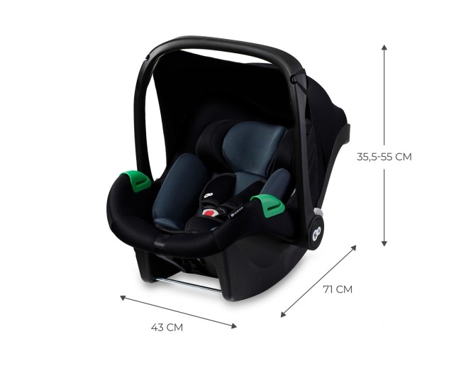 Scoica auto i-size, 40-75 cm, kinderkraft mink pro, black Scoica auto i-size, 40-75 cm, kinderkraft mink pro, black