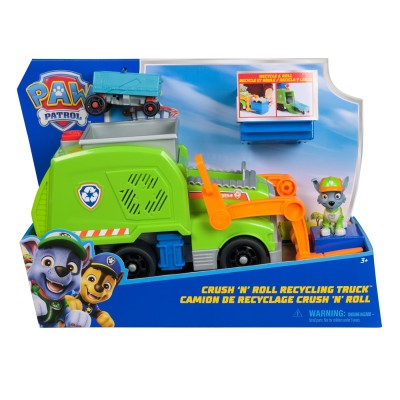 Patrula catelusilor rocky si camionul de reciclare crush n roll