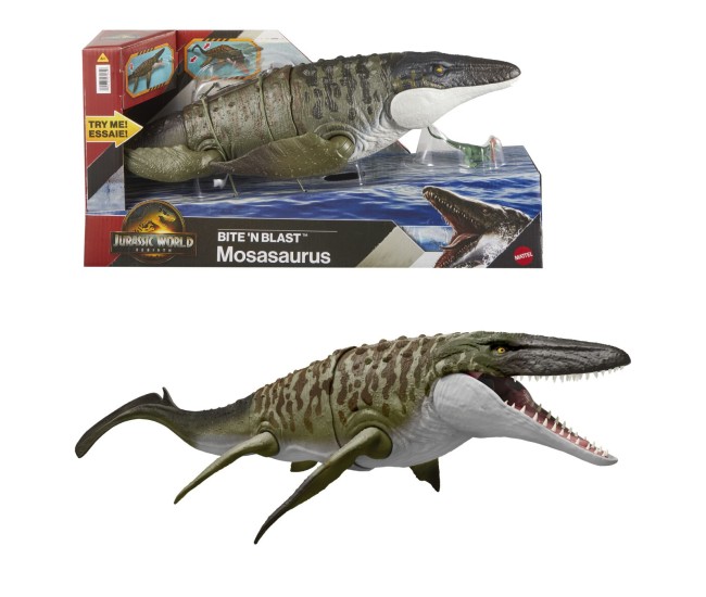 Jurassic world rebirth bite n blast dinozaur mosasaurus interactiv cu miscari si functie speciala 50cm Jurassic world rebirth bite n blast dinozaur mosasaurus interactiv cu miscari si functie speciala 50cm
