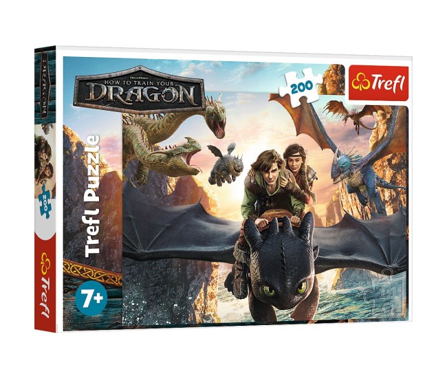 Puzzle trefl 200 cum sa iti dresezi dragonul toothless si prietenii Puzzle trefl 200 cum sa iti dresezi dragonul toothless si prietenii