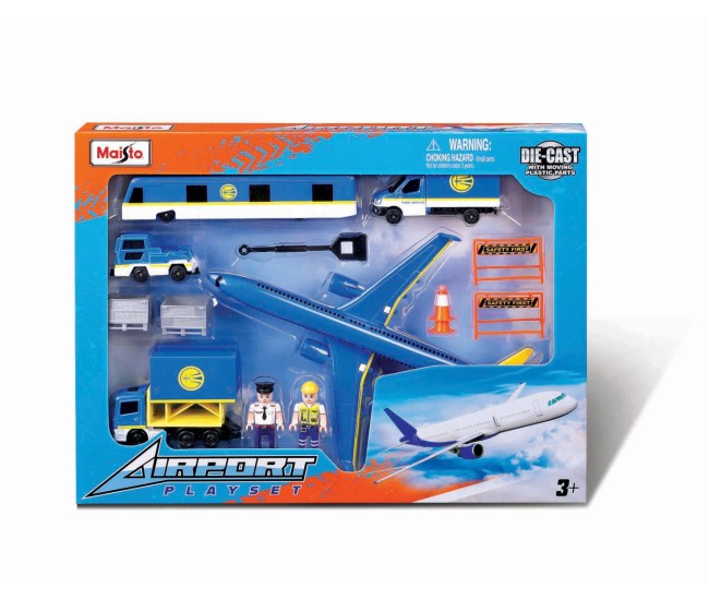 Maisto set aeroport avion albastru Maisto set aeroport avion albastru