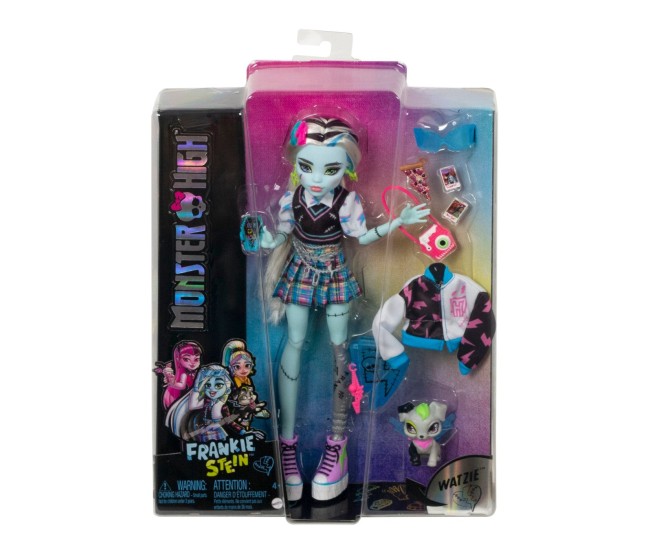 Monster high papusa frankie stein cu animalut si accesorii Monster high papusa frankie stein cu animalut si accesorii