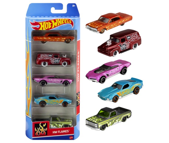 Set 5 masini hot wheels hw flames Set 5 masini hot wheels hw flames