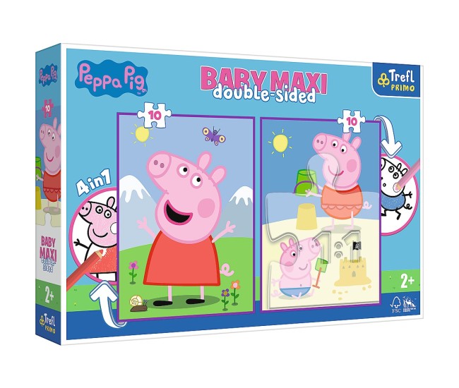 Puzzle trefl primo baby maxi 2x10 peppa pig Puzzle trefl primo baby maxi 2x10 peppa pig