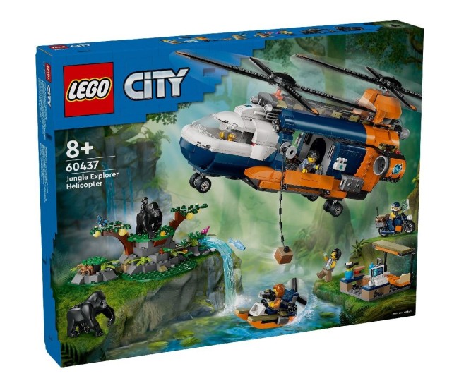 Lego city elicopterul unui explorator al junglei la tabara de baza 60437 Lego city elicopterul unui explorator al junglei la tabara de baza 60437