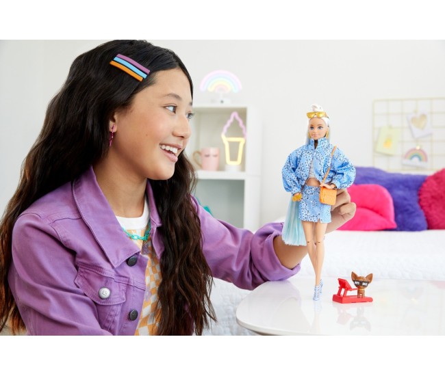 Barbie papusa barbie extra barbie cu bandana Barbie papusa barbie extra barbie cu bandana