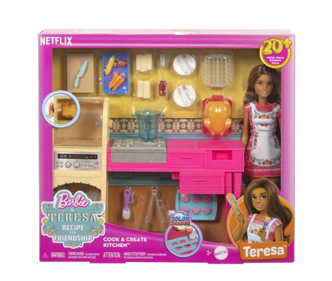 Barbie si teresa reteta pentru prietenie set papusa teresa si bucatarie cu accesorii Barbie si teresa reteta pentru prietenie set papusa teresa si bucatarie cu accesorii