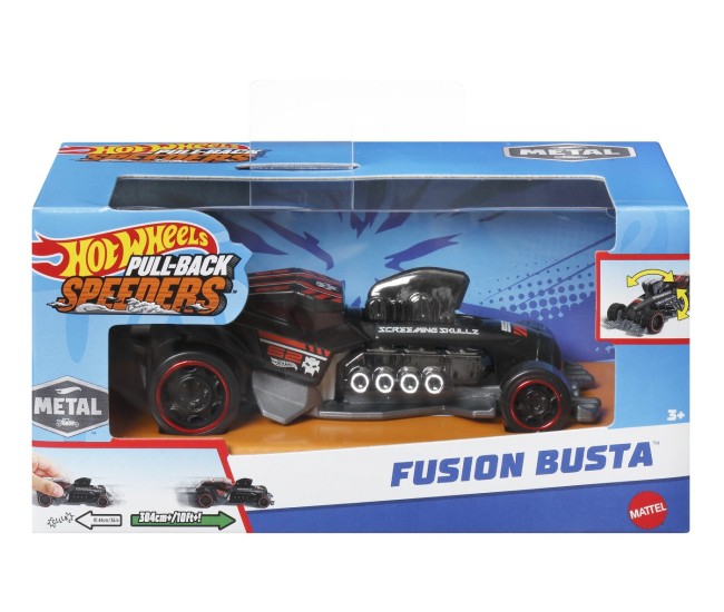 Hot wheels masinuta metalica cu sistem pull fusion busta scara 1:43 Hot wheels masinuta metalica cu sistem pull fusion busta scara 1:43