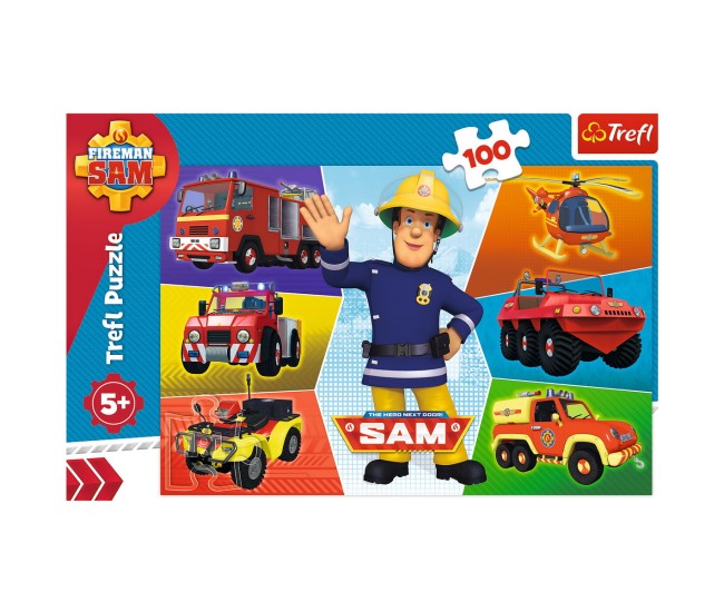 Puzzle trefl 100 masinile pompierului sam Puzzle trefl 100 masinile pompierului sam