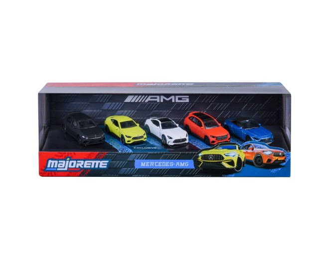 Majorette set 5 masinute metalice mercedes amg 7.5cm