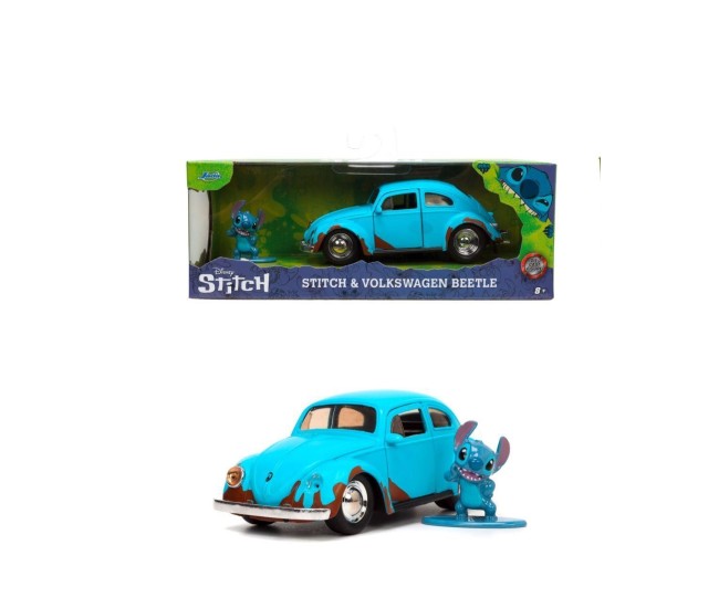 Jada disney stitch set figurina stitch si masinuta metalica volkswagen beetle scara 1 la 32 Jada disney stitch set figurina stitch si masinuta metalica volkswagen beetle scara 1 la 32