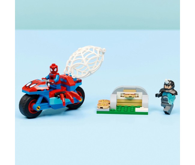 Lego marvel spidey pe motocicleta vs rhino 11206