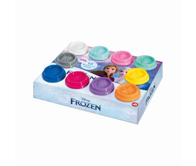 Set 10 borcanase de plastilina frozen in ambalaj de carton Set 10 borcanase de plastilina frozen in ambalaj de carton