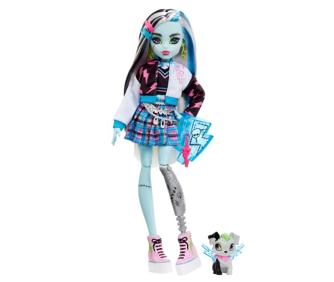 Monster high papusa frankie stein cu animalut si accesorii Monster high papusa frankie stein cu animalut si accesorii
