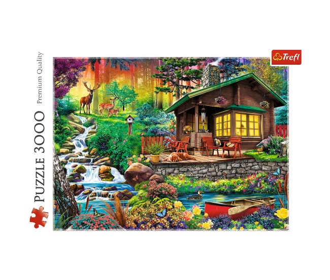 Puzzle trefl 3000 cabana din padure Puzzle trefl 3000 cabana din padure