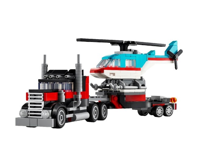 Lego creator 3in1 camioneta platforma cu elicopter 31146 Lego creator 3in1 camioneta platforma cu elicopter 31146