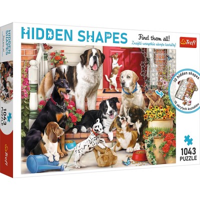 Puzzle trefl 1000 forme ascunse catelusii draguti