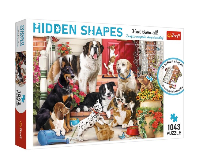 Puzzle trefl 1000 forme ascunse catelusii draguti Puzzle trefl 1000 forme ascunse catelusii draguti