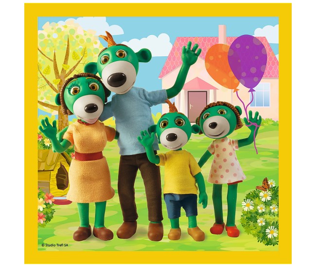 Puzzle trefl 3in1 distractie in familia trefiliki Puzzle trefl 3in1 distractie in familia trefiliki