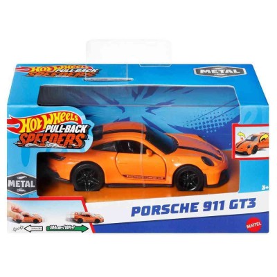 Hot wheels masinuta metalica cu sistem pull back porsche 911 gt3 scara 1:43 Hot wheels masinuta metalica cu sistem pull back porsche 911 gt3 scara 1:43