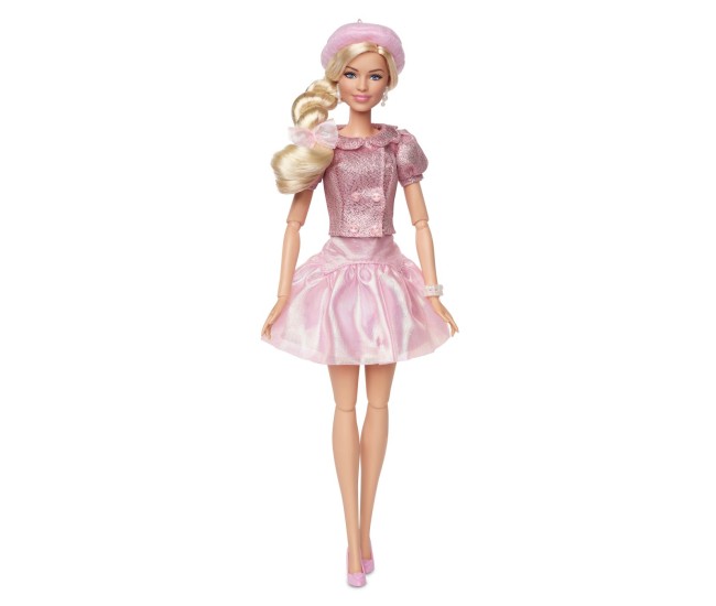 Barbie the movie papusa barbie cu rochie roz
