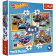 Puzzle trefl 4in1 hot wheels vehicule Puzzle trefl 4in1 hot wheels vehicule