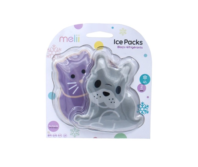 Set 2 pachete gel termic melii model bulldog pisica