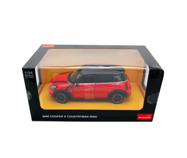 Masinuta metalica minicooper rosu scara 1 la 24 Masinuta metalica minicooper rosu scara 1 la 24