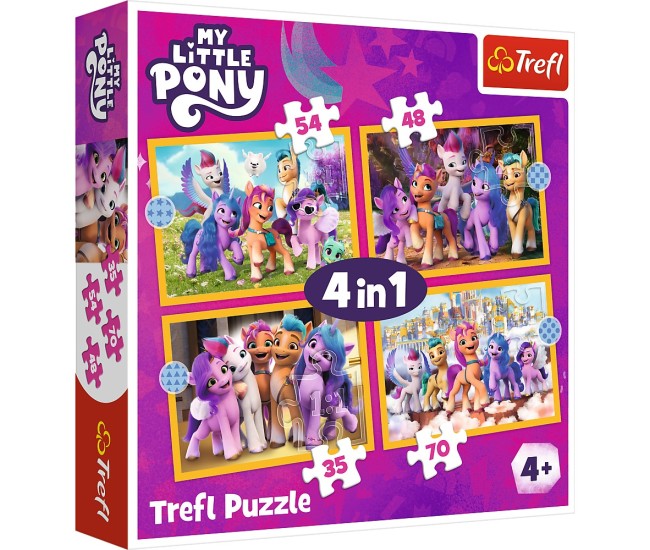 Puzzle trefl 4in1 my little pony sa cunoastem poneii Puzzle trefl 4in1 my little pony sa cunoastem poneii