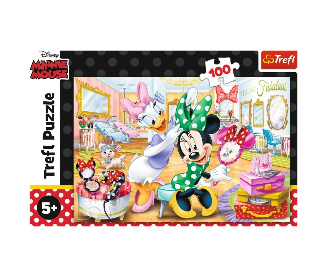 Puzzle trefl 100 minnie la salonul de infrumusetare Puzzle trefl 100 minnie la salonul de infrumusetare